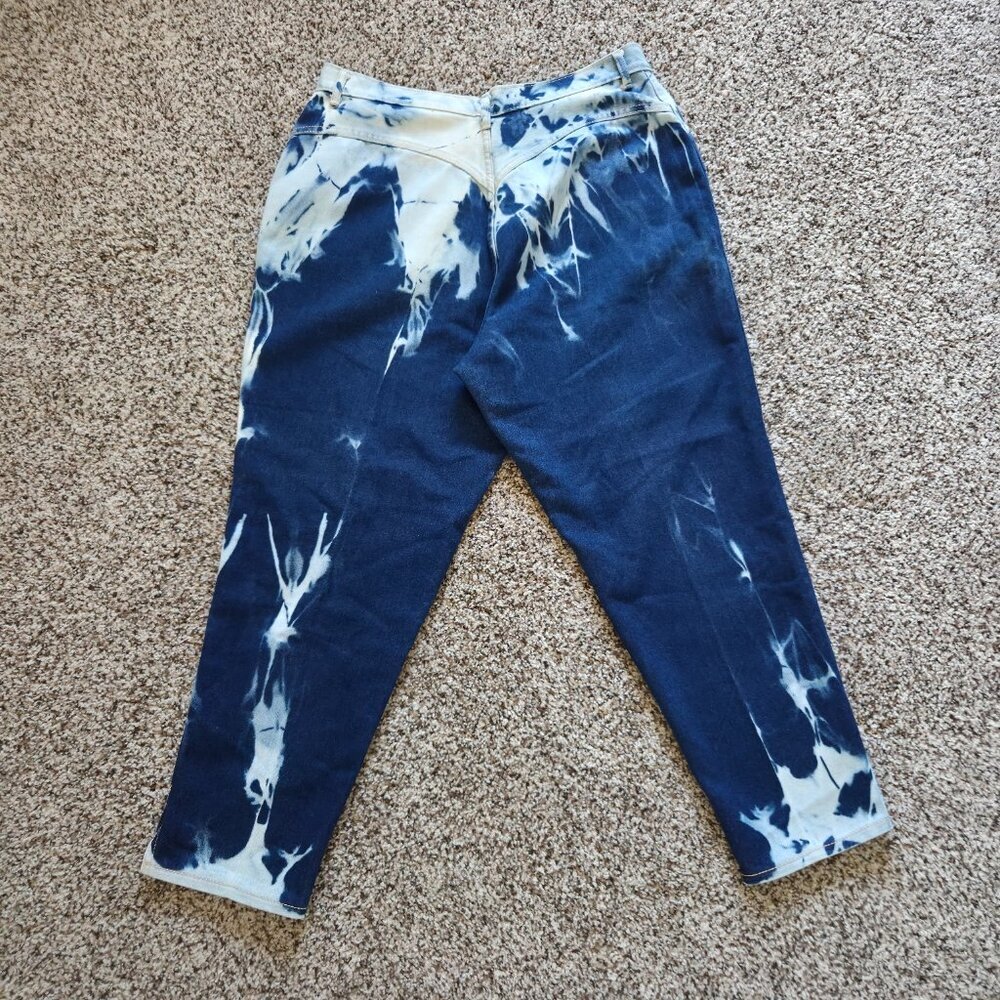 Vintage Gitano Bareback High Rise Jeans 20W Short 32X26 Acid Wash Bleached Denim - Picture 2 of 8